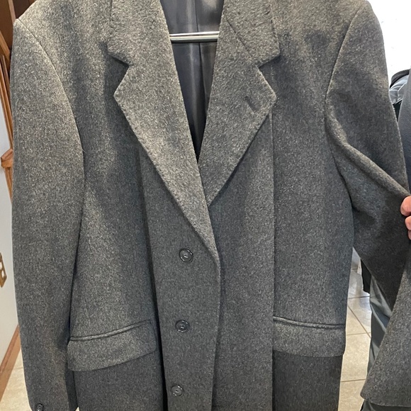 Grey Burberry Wool Peacoat Alhudapk Com Burberry Wool Cashmere Pea